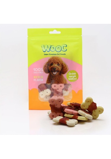 Wooc Ördek Sargılı Bisküvi Köpek Ödülü 75 Gr