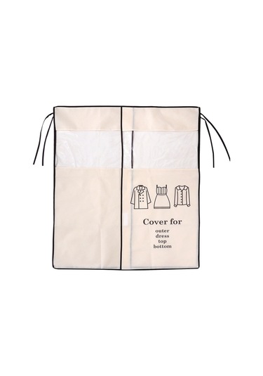 Vkemall Ev İçin Bej 90x110cm Transparent Kumaş Giyim Koruması - Ceket, Elbise, Gelinlik防尘罩 Bej
