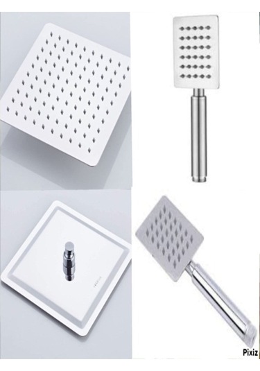 Nefa Yapı 30x30 Kare Tepe Ve El Duş Başlığı 304paslanmaz Diğer