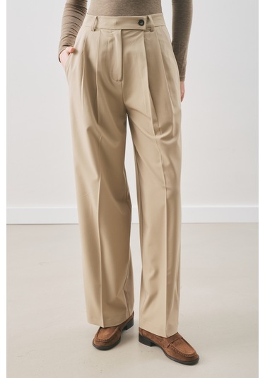 Classıc Pileli Pantolon Çağla Çağla