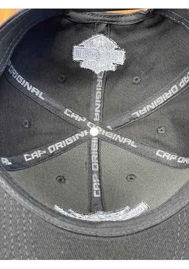 Hamze Harley Davidson Cycles Hip Hop Snapback Rapper Şapka Cap Siyah - Gri