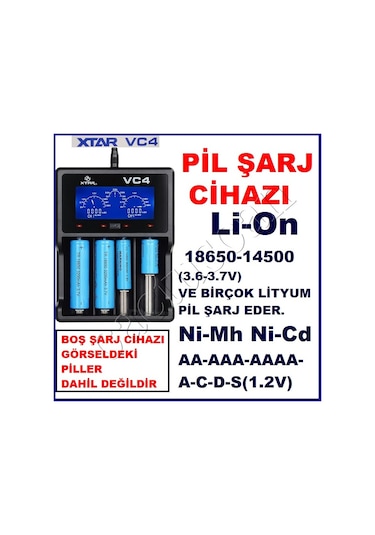 Xtar Vc4 Universal Pil  Şarj Cihazı
