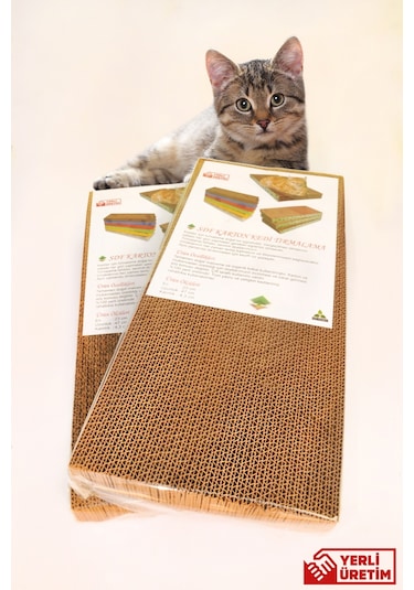 Sdf Kereste Kedi Tırmalama Karton Düz 2'li 23 x 47 x 4 CM