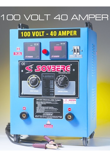 Soyberg 8 Akülük Seri Şarj Cihazı - 140 - 100 Volt 40 Amper