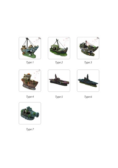 Teltree "balık Akvaryumu İçin Gerçekçi Gemi Batığı Dekoru - Doğal Görünümlü Reçine Tasarım"
