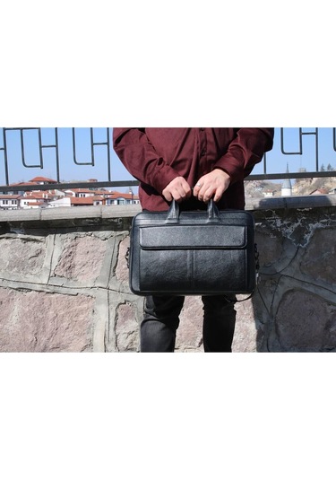 1. Sınıf Hakiki Deri Evrak Çantası-132526 Siyah