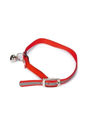 Beeztees Kedi Boyun Tasması, Fosforlu Kırmızı, 24,5-29,5cm