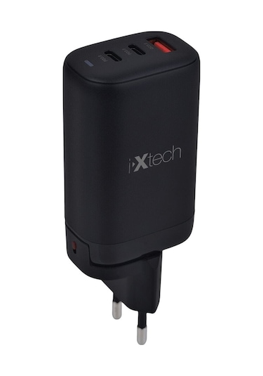 Ixtech 6971202170690 Ix-hc2 65w Type-c Ve Usb Portlu Seyahat Tipi Hızlı Şarj Aleti