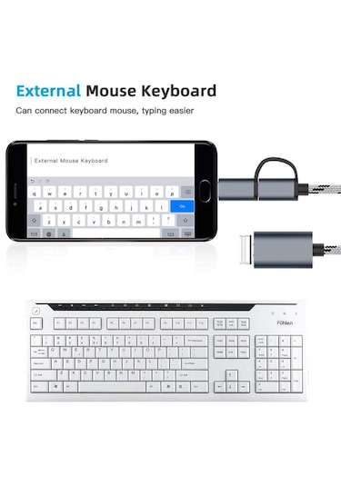 Lunatic 0149 Usb 3.0 Otg To Type C Micro Usb Data Şarj Hızlı