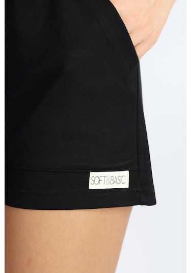 Soft&Basic Modal Rahat Kumaş Şort Siyah
