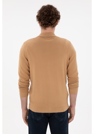 U.s. Polo Assn. Erkek Camel Hırka Triko 50298272-vr015 CAMEL