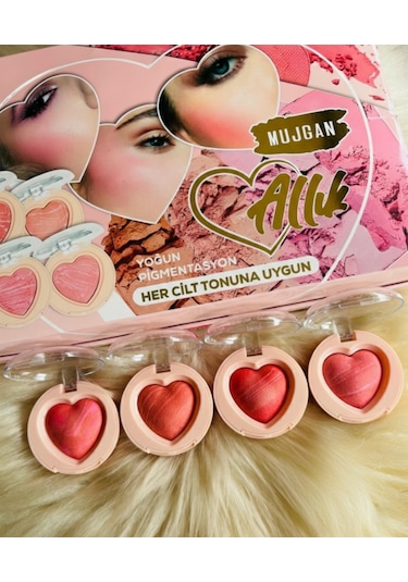 4'lü Kalp Allık Blush Seti