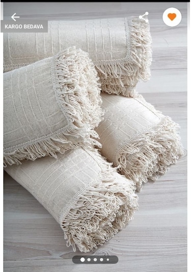 Pamuklu Buldan Işi Koltuk Örtüsü Takımı 300'li Takım