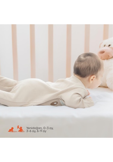 Gezenbebe Hero Uzun Kollu Nakışlı Bebek Tulumu Teddy Organik