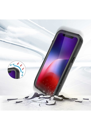 iPhone Uyumlu 13 Kılıf Su Ve Toz Geçirmez 360 Tam Koruma Shockproof Kapak