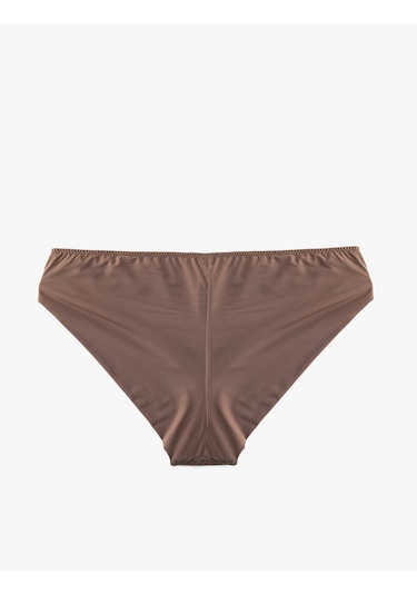 Koton Rahat Kalıp Dantelli Külot Kahverengi 6wlk30054mk Kahve