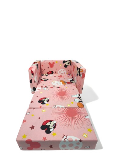 Katlanır Yer Yatağı - Çocuk Koltuğu - Bebek Yatağı 0-5 Yaş Yavruağzı Fare Figürlü