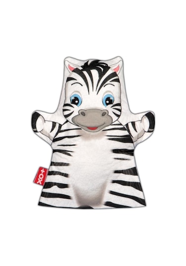 Tox T126 Zebra Vahşi Hayvanlar Keçe El Kukla Eğitici Oyuncak