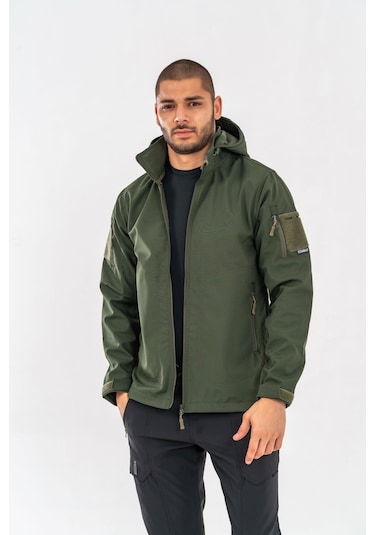 Tactical Mont Su Ve Rüzgâr Geçirmez Softjell Outdoor Motorcu Montu - 314-756-haki