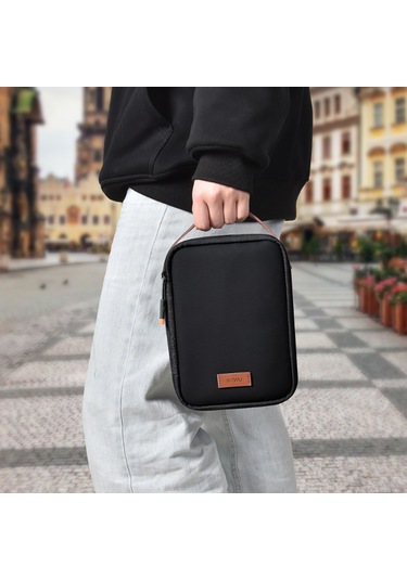 Wiwu Minimalist Çok Fonksiyonlu Su Geçirmez Taşınabilir Polyester Kumaş Seyehat Çantası Siyah