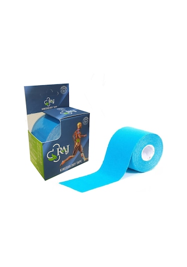 Raj Kinesio Tape  Sporcu Bandı Mavi 5 M x 5 CM