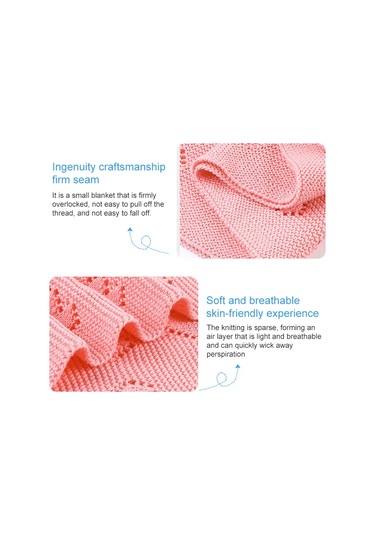 Sones Çok İşlevli Bebek Örgü Aşk İçi Boş Rüzgar Geçirmez Klima Battaniyesi Kılıfı, Boyut: 100x80cm Kot Mavisi Mavi