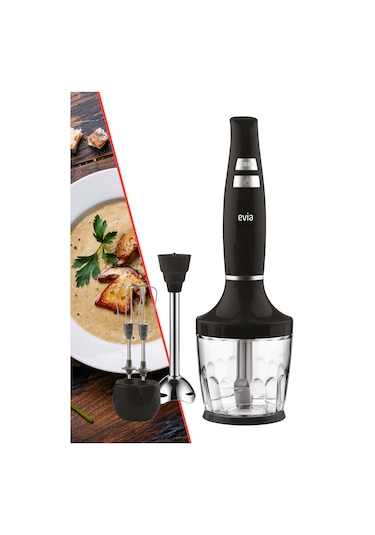 Evia Nora BY-4201 1500 W Sessiz Hız Ayarlı Doğra Karıştır Blender Seti