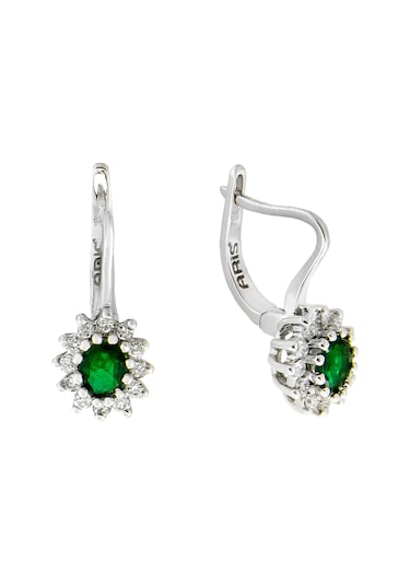 0,79 Ct Zümrüt Pırlanta Küpe