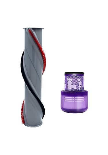 Konesam V11 İçin 24cm El Fırçası Seti - Yumuşak Tekerlekli, Gürültü Azaltıcı, Köşeleri Temizleyen Plastik Parçalar Ana Fırça + Ön/arka Filtre