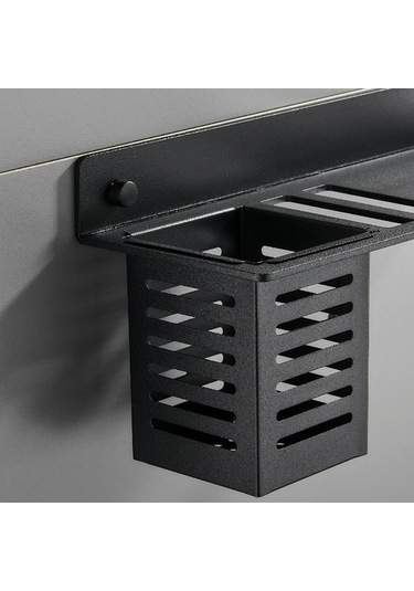 Wondernest Saç Kurutma Rafı, Duvara Monte Makinesi Lichen Depolama Banyo Ab Siyah