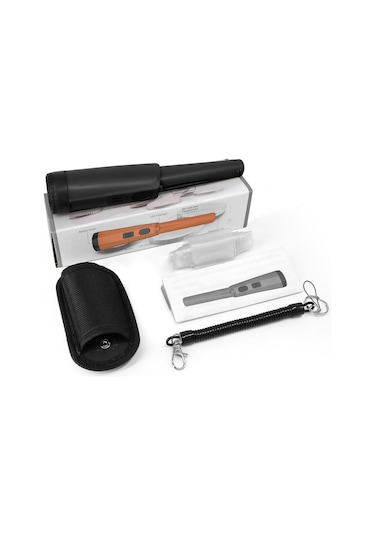 Lcd Ekran Metal Dedektörü Pinpointer El Pin Pointer Değnek Yetişkinler Çocuklar İçin Yaylı Tokalı Hazine Bulucu Probu Pilsiz - Siyah