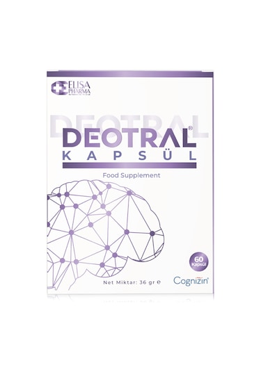 Deotral Sitikolin Fosfatidilserin Folik Asit B Vitamini İçeren Takviye Edici Gıda 60 Kapsül