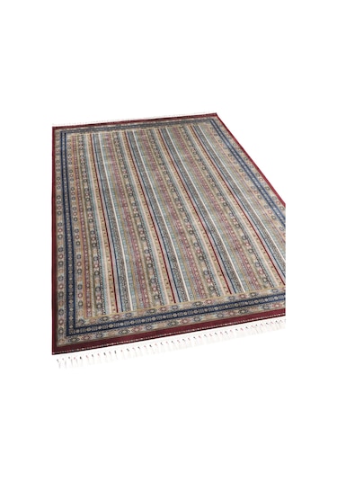 Apex Halı Bruj Bambu Viscon Halı 8741bu Bordo Renkli