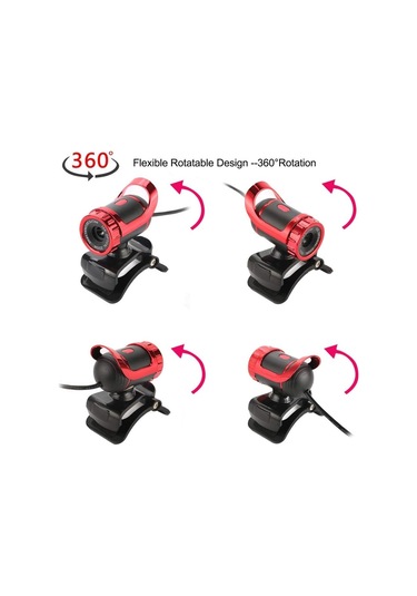 Bilgisayar Hd Webcam Kamera Videosu Usb Kamera Yerleşik Ses Emme Mikrofon Video Öğretimi Canlı Renk: Siyah