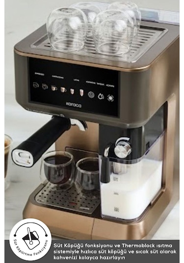Karaca Mycaffe Barista S10 Espresso Latte Ve Cappuccino Makinesi
