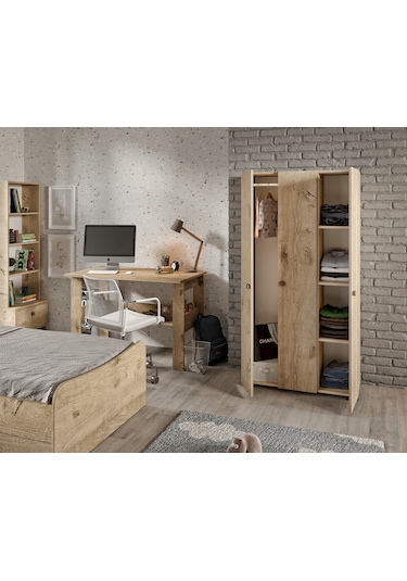 Selen Çocuk Odası Takımı Meşe - 5 Parçalı Tamamı 1. Kalite Mdf Meşe