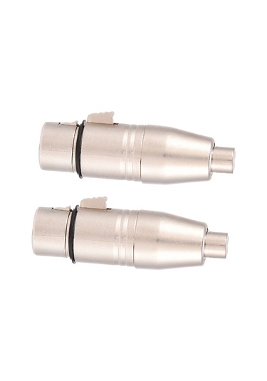 Lemestar 2 Adet Xlr 3-pin Dişi Rca Dişi Ses Adaptörü - Çinko Alaşımlı, Gürbüz, Ses Kalitesi Sağlar, Mikrofon/mixer Uyumlu