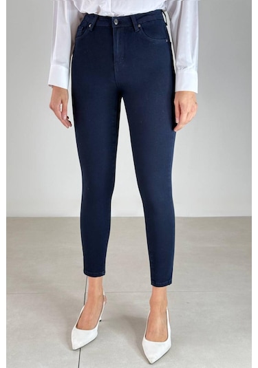 Lacarino 7278 Mira Kadın Jean Pantolon Navy Blue Lacarino 7278 Mira Kadın Jean Pantolon Navy Blue