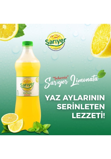 Sarıyer Limonata Şekersiz 1 Lt X 6 Adet