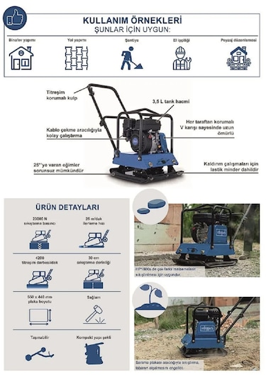Scheppach Hp1800s Benzinli Kompaktör Zemin Sıkıştırma Makinesi