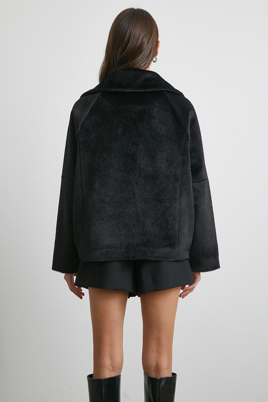 Reglan Tay Flok Mont Siyah Siyah