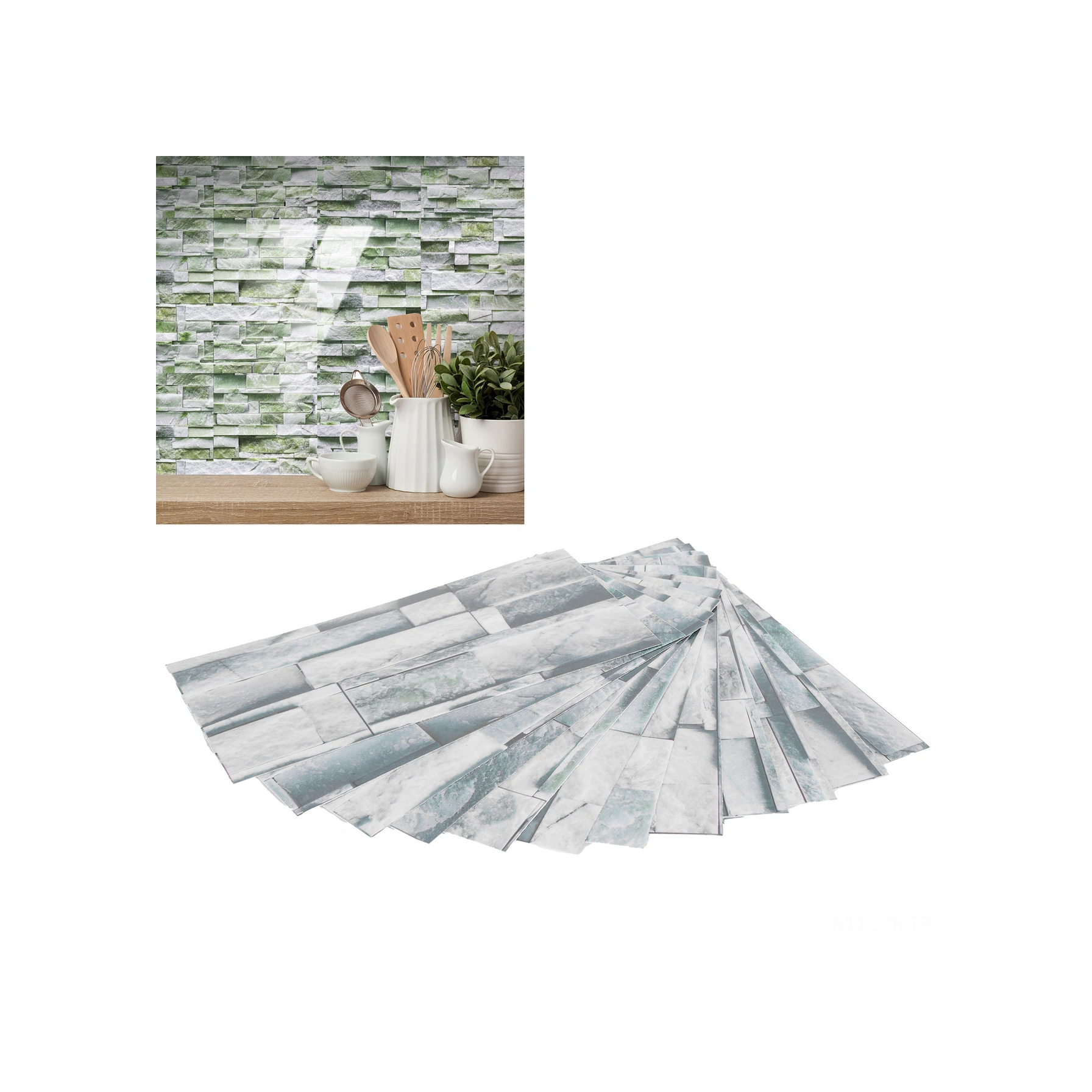 Geeroyoo 12 Adet Su Geçirmez Pvc Mermer Desenli Zemin Döşeme Sticker - Otomatik Yapışkan, Dayanıklı, Kolay Kurulum - Mutfak Duvar Yenileme Sticker Kıt042 Diğer