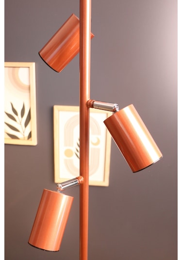 Bella Bakır Lambader Hareketli-mafsallı Başlıklar Ampüllü Mod... Bakır