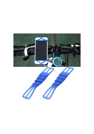 Suntek 2 Adet Silikon Bisiklet Telefonu Montaj Sürme Mavi