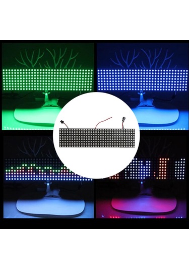 Homyl Led Piksel Matris Paneli Ws2812b Rgb Dijital 8x32cm