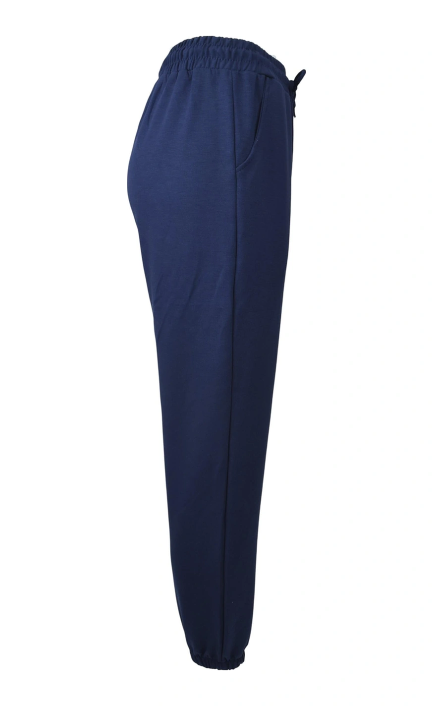 Modal Kumaş Lastik Paça Cepli Eşofman Altı - Lacivert Lacivert