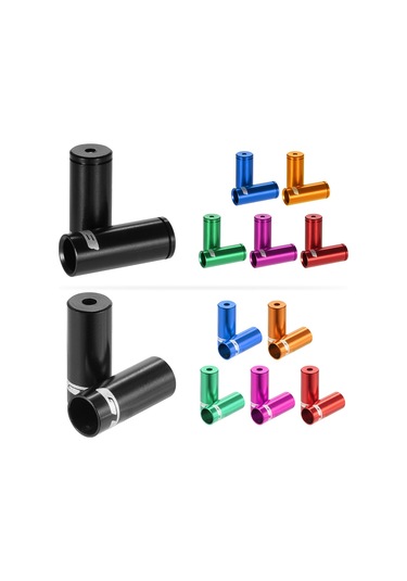 Gub 100pcs 4mm / 5mm Alüminyum Alaşım Bisiklet Attırıcı Y4452b-4 Siyah Siyah