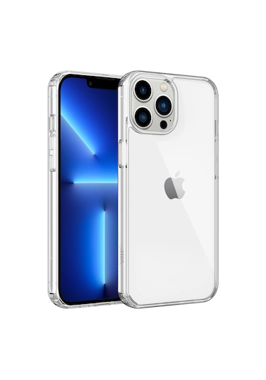 Logis Apple Uyumlu iPhone 13 Pro 6.1 Şeffaf Kılıf Silikon Koruma