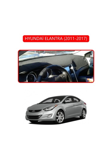 Hyundai Elantra 2011-2017torpido Koruma Halısı Kırmızı Kenar