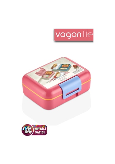 2'li Set Beslenme Kutusu Seçtiğiniz Renkte 2 Adet Gönderilir Ürün Vagonlife Markadır Koyu Pembe